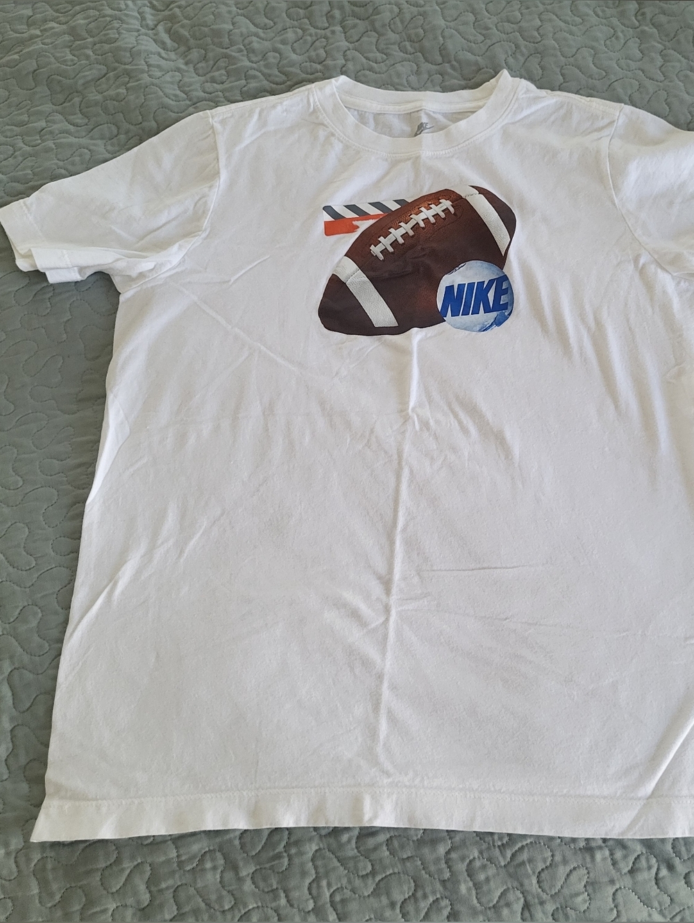 Nike Kids White Football Graphic Tee